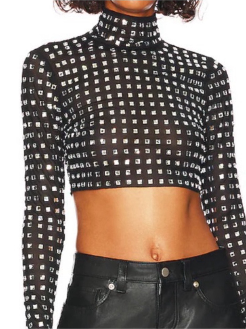 NBD Revolve Zenni Top in Black & Silver